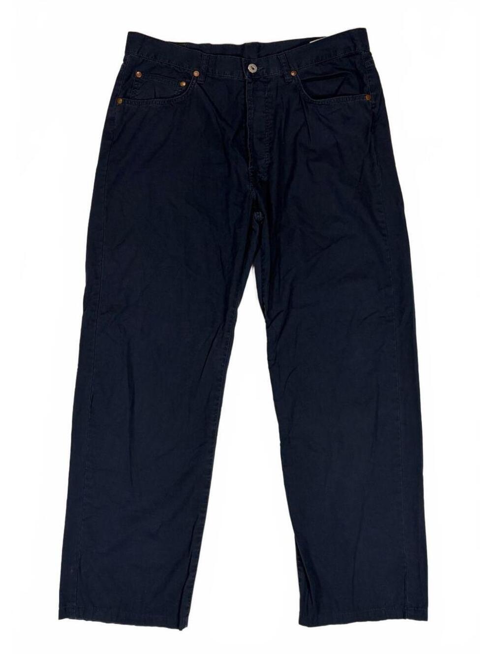 90s Vintage Replay MV902 Men's W36 L32 Navy Baggy Straight Jeans Made in Italy